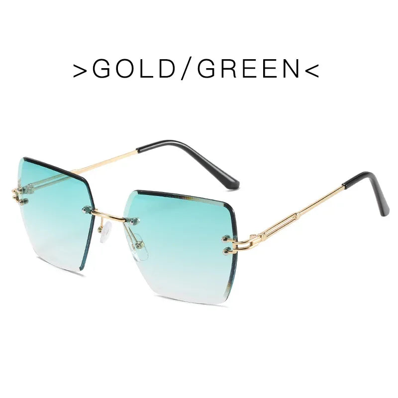 Lumina Rimless Vintage Sunglasses