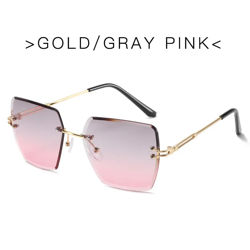 Lumina Rimless Vintage Sunglasses