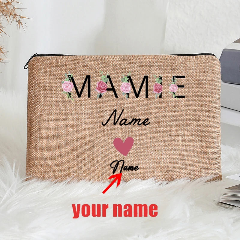 Custom Name Makeup Bag – Perfect Gift for Mom 💖