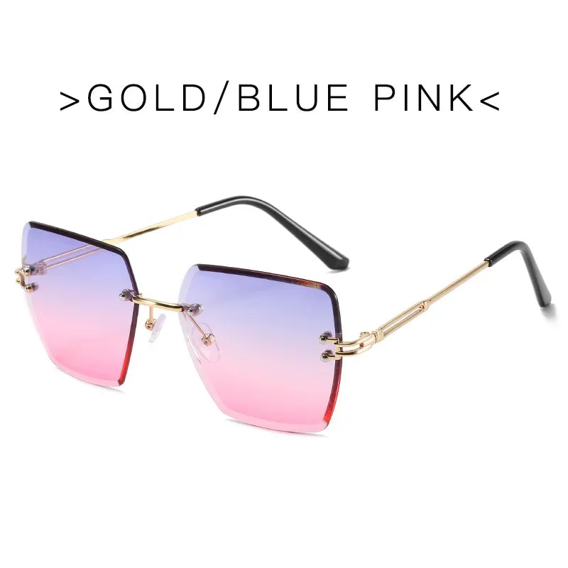 Lumina Rimless Vintage Sunglasses