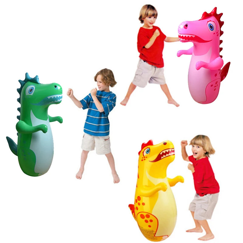 Parent Child Toys Tumbler Boxing Inflatable Punching Bag Boys Games Sport Toys Inflatable Dinosaur Tumbler Outdoors Toy