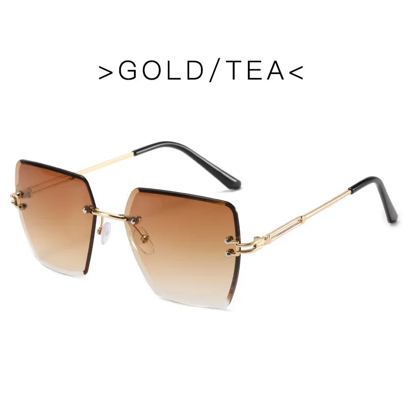 Lumina Rimless Vintage Sunglasses