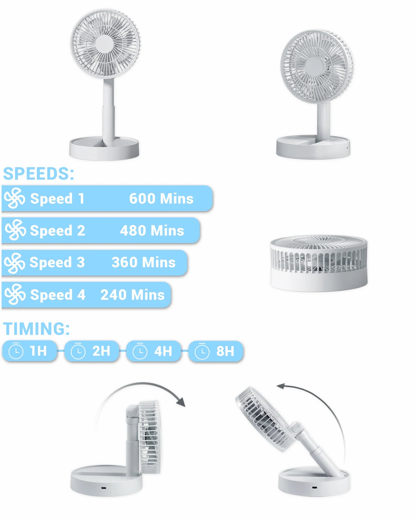 Portable Foldable Fan: Cool Air Anywhere, Anytime!"