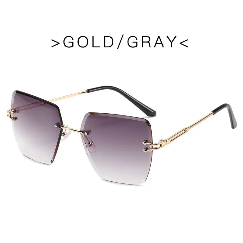 Lumina Rimless Vintage Sunglasses