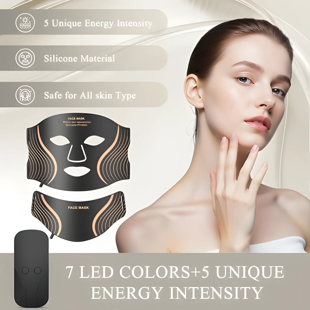 7-in-1 Professional LED Glow Mask – Your At-Home Luxury Facial Spa